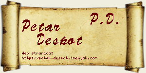 Petar Despot vizit kartica